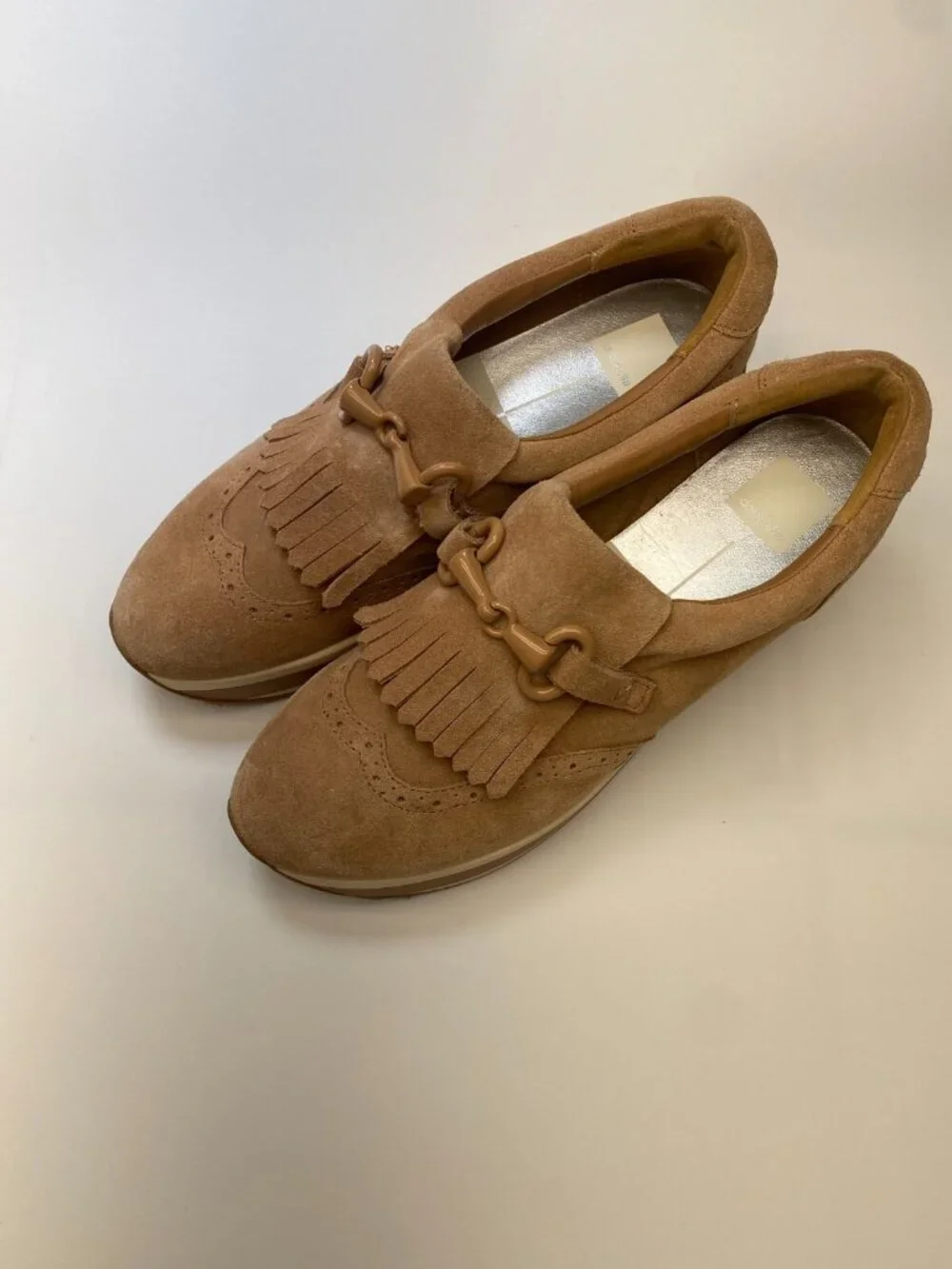 Dolce Vita Women Jhax Toffee Suede Platform Loafer Sneaker Sz 9.5